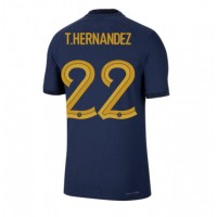 Pánský Fotbalový dres Francie Theo Hernandez #22 MS 2022 Domácí Krátký Rukáv